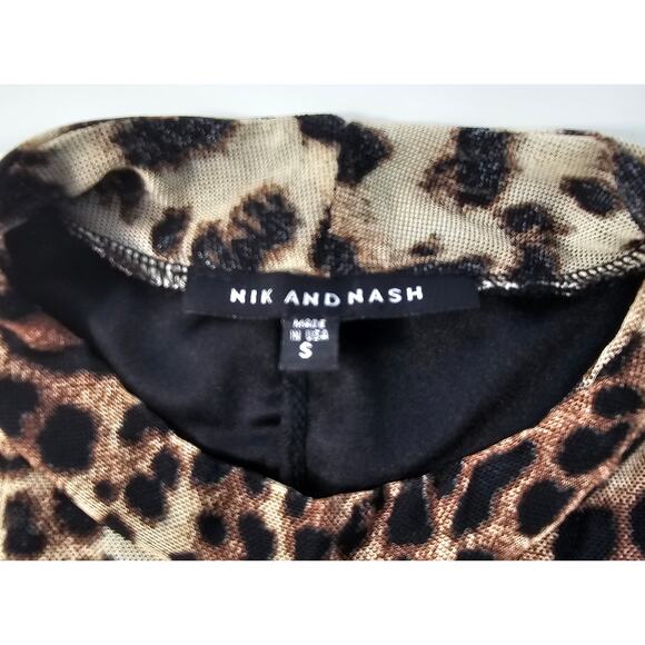 Nik and Nash size S made in USA leapord print Layered casual career dress EUC - Picture 4 of 8